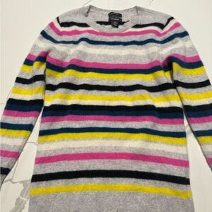 Women’s Halogen Long Sleeve Striped Cashmere Sweater XS Petite